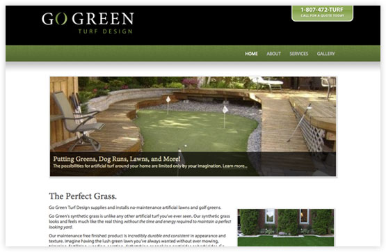 Go Green Turf Design Website