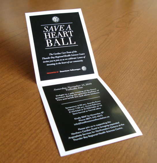 Save a Heart Ball Invitaion - Inside